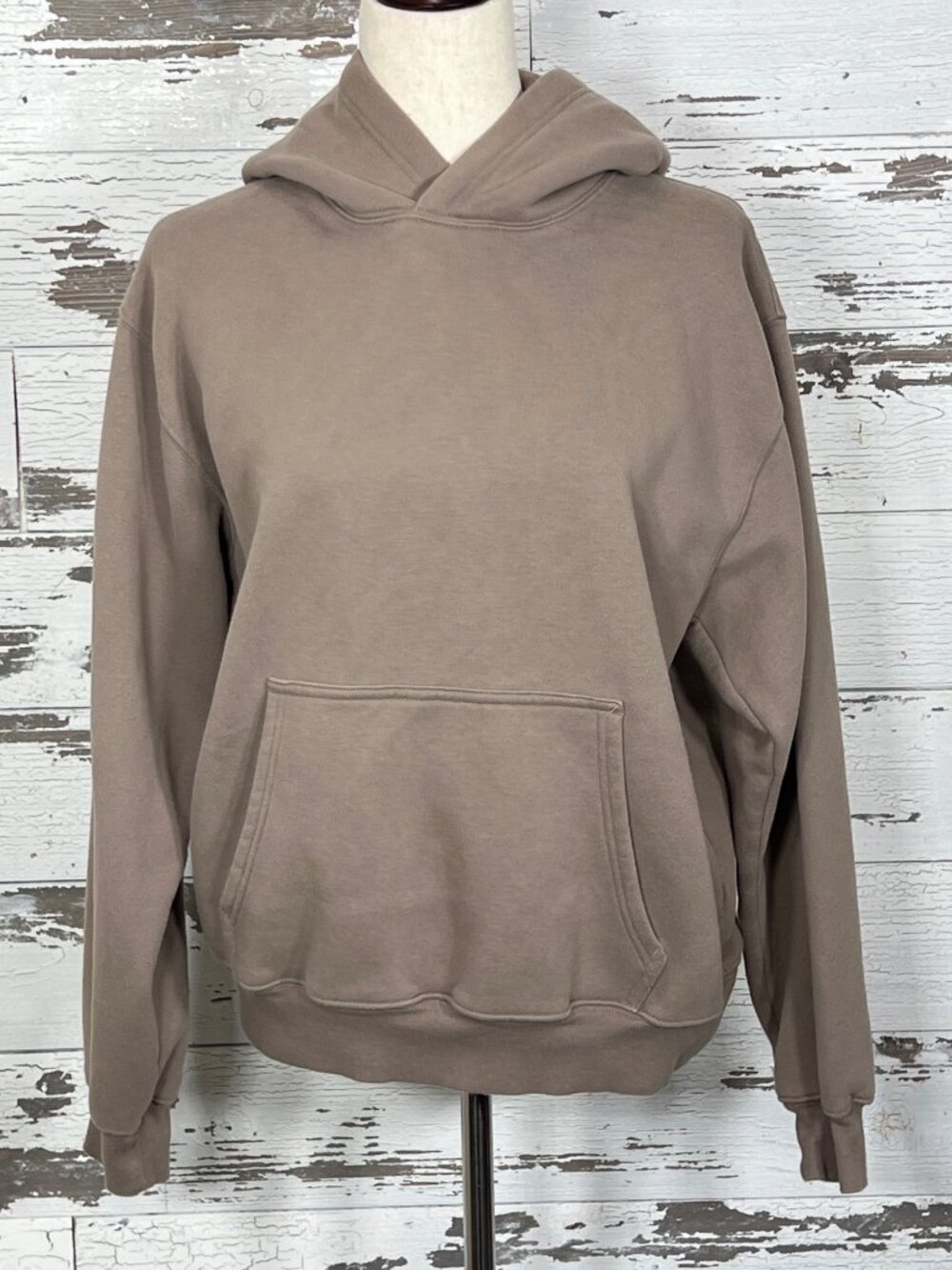 ARITZIA Perfect Fit Sweatfleece Perfect Hoodie Nomad Taupe Sz M EUC
